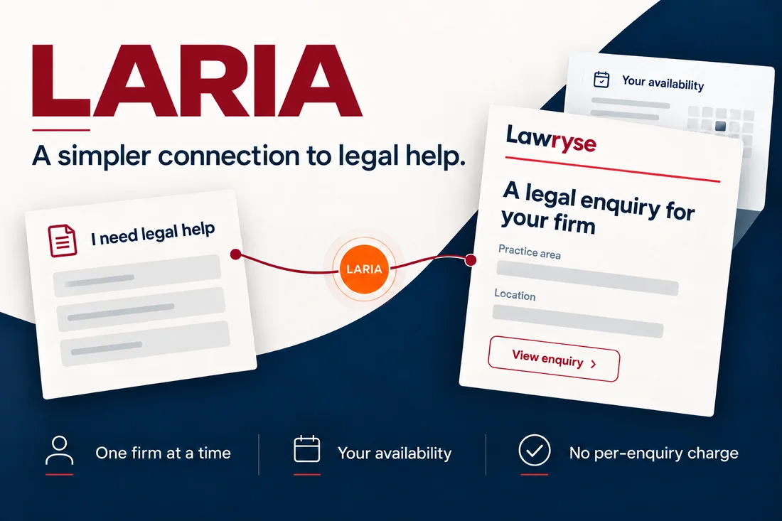 The LARIA attorney routing assistant on a phone beside an attorney